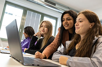 Undergraduate students in lecture