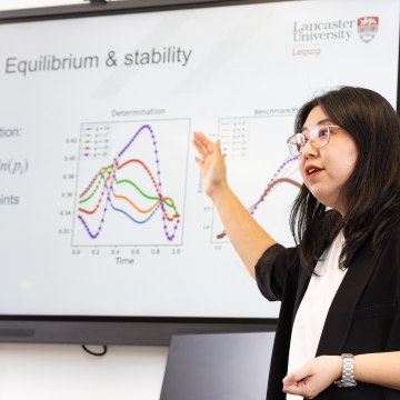 Lancaster Leipzig Data Science Masters Student giving a presentation