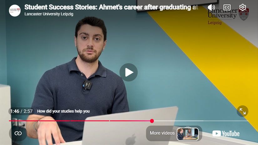 Play Video - Student Success Stories: Ahmet's career after graduating at LU Leipzig