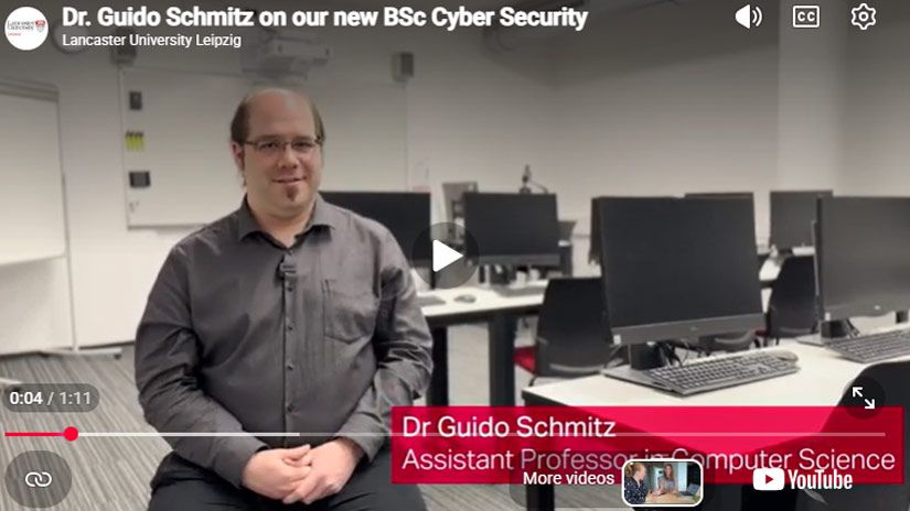 Play Video - Professor Guido Schmitz on the new programme Cyber Security