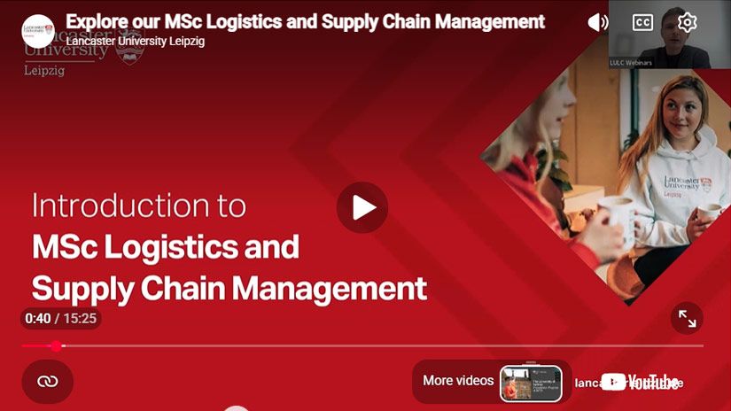 Play Video - Dr Schoenfelder about the Master's programme
